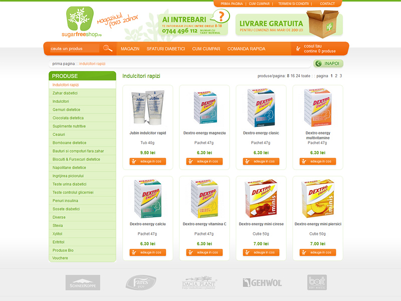 creare magazin online produse diabetici