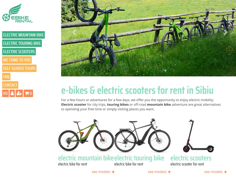 creare website centru inchirieri biciclete in Sibiu